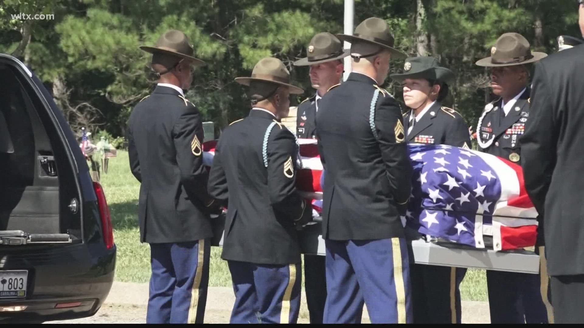 On what would have been his 89th birthday PFC Crosby was laid to rest with full military honors at Crestlawn Memorial Gardens in Sumter.