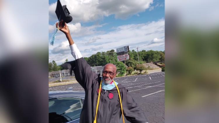 South Carolina man crosses graduation stage at 71, earns master's degree