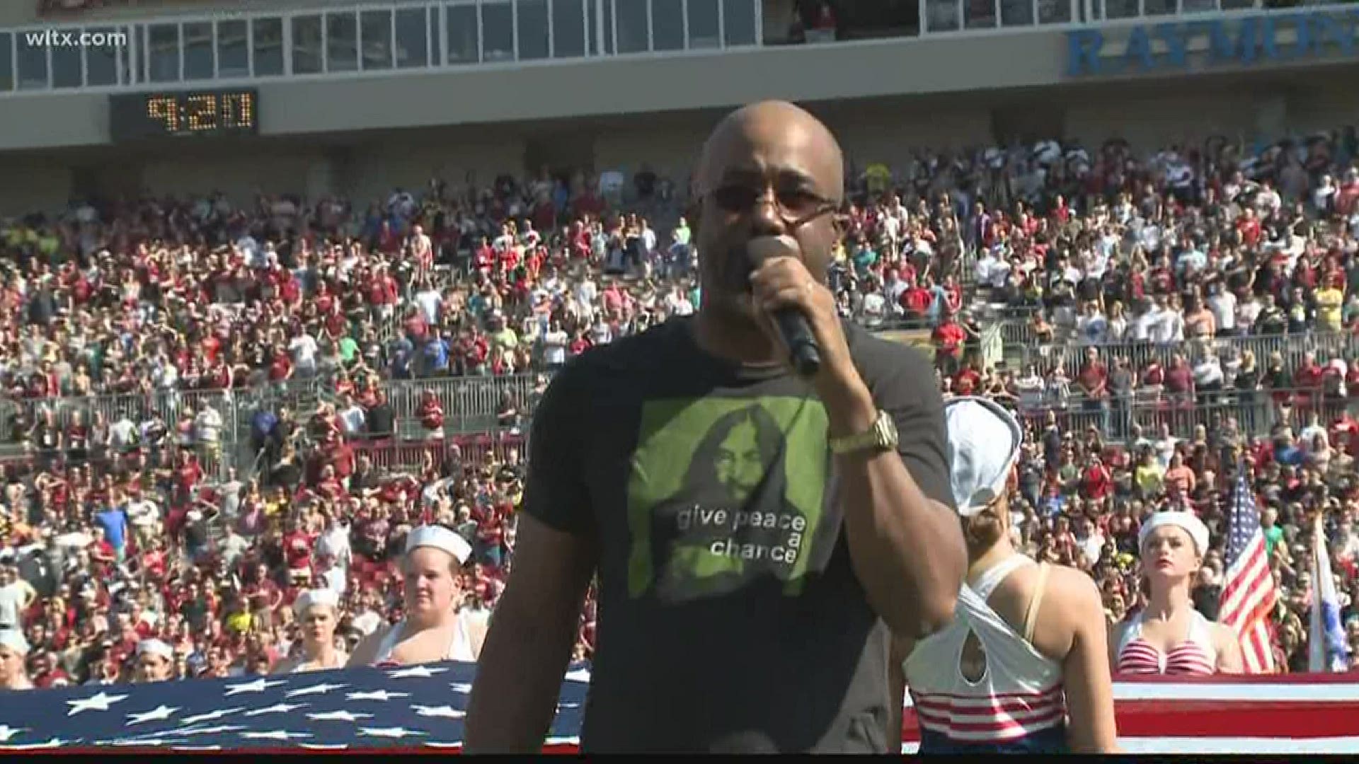 The first national sporting event in more than two months will take place in the Pee Dee with Darius Rucker performing the National Anthem.