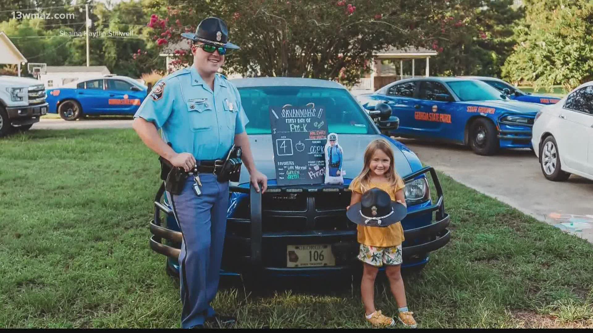 Savannah Parker was in the car with her father when he got into an accident and died. His law enforcement family is still showing up for her special occasions