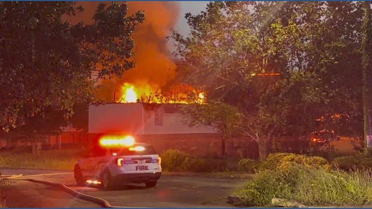 Fire Chief: Vacant apartment building destroyed after fire in West Macon on Wednesday night