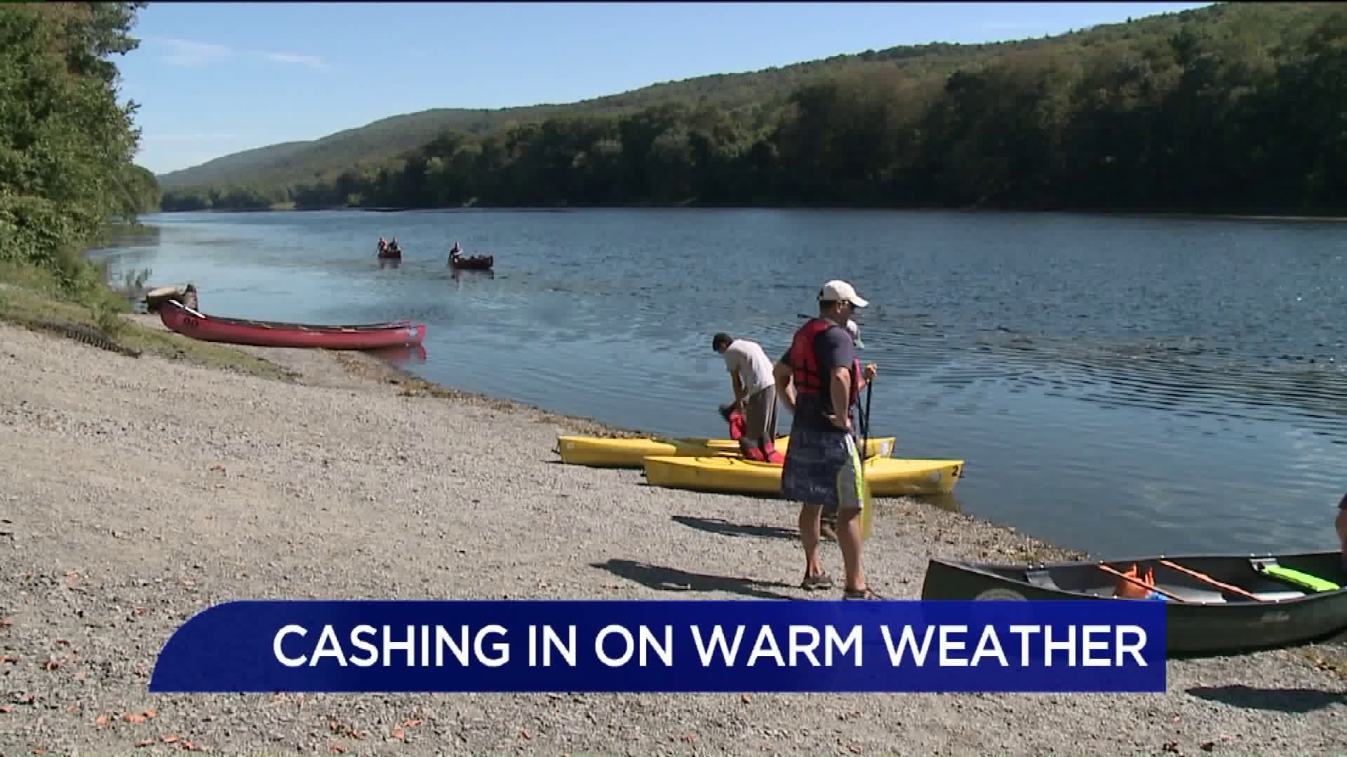 Canoeing in Warm Weather in the Poconos