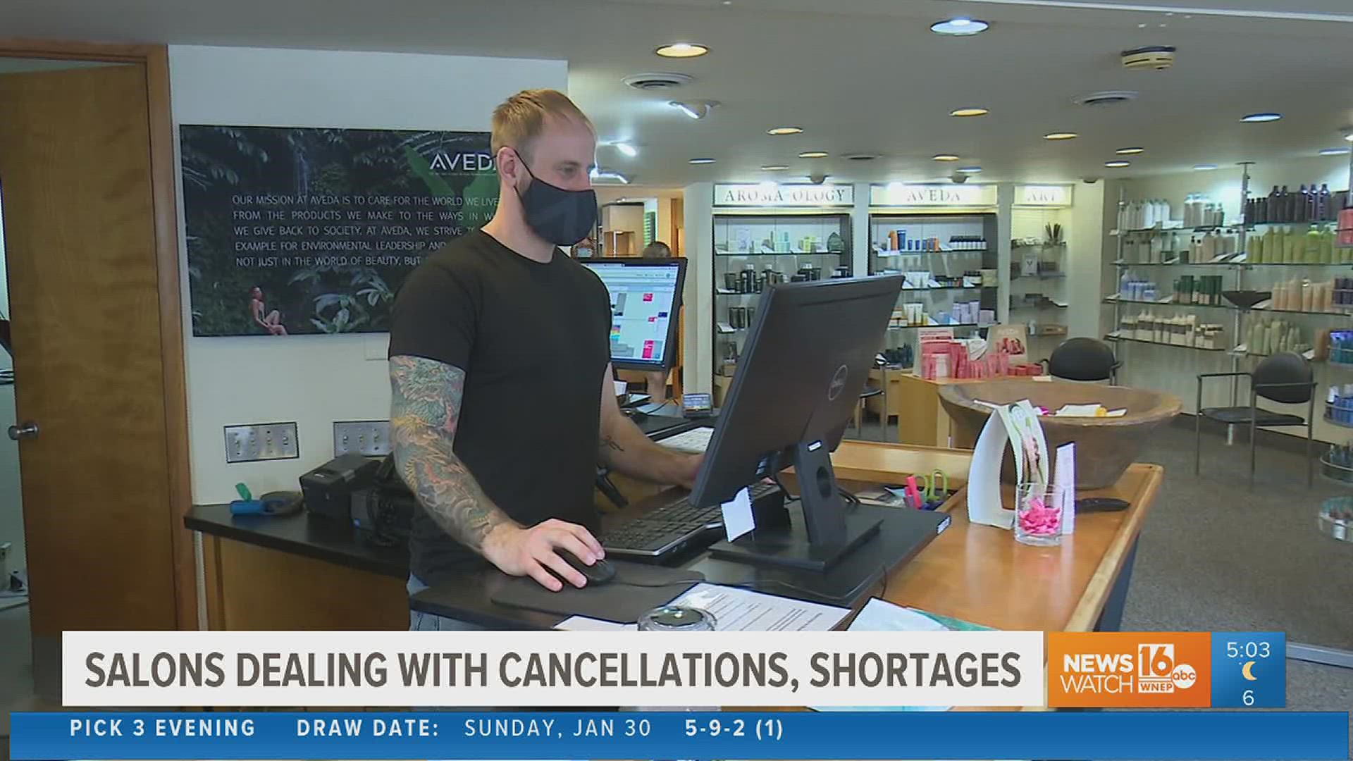 It's a problem plaguing many industries right now, people canceling appointments last minute because of COVID-19. Here's more on how it's impacting hair salons.