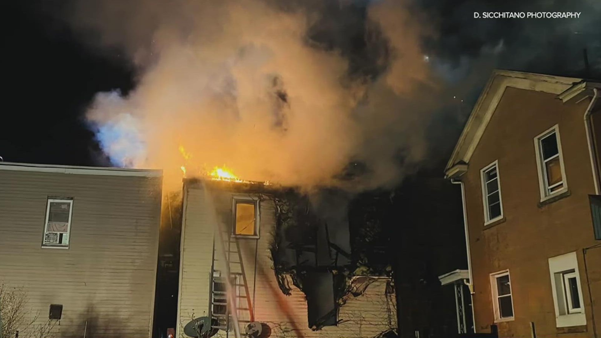 An early morning fire damaged a building on East Commerce Street in Shamokin.