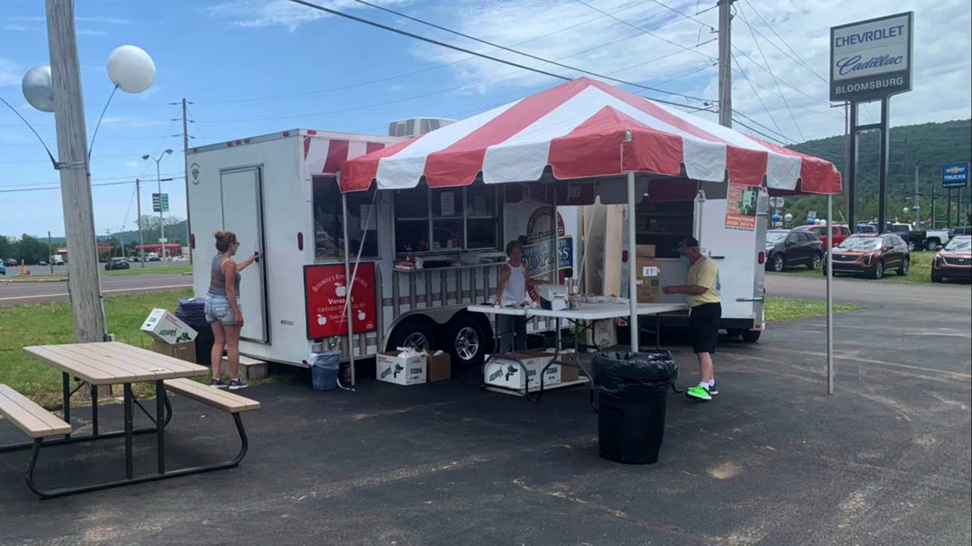Vendors are setting up outside of local businesses around the state bringing fair food to the communities.