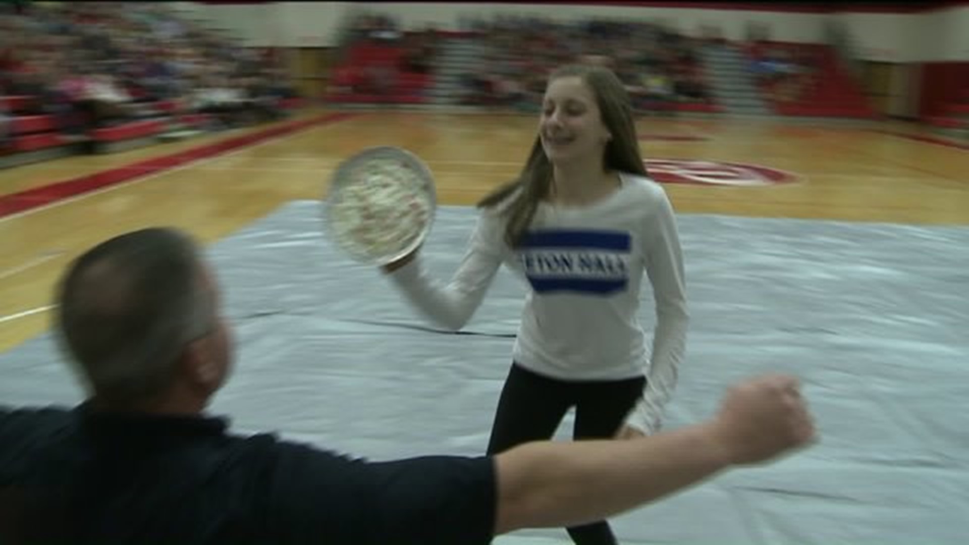 Pies in the Face Reward for Food Donations