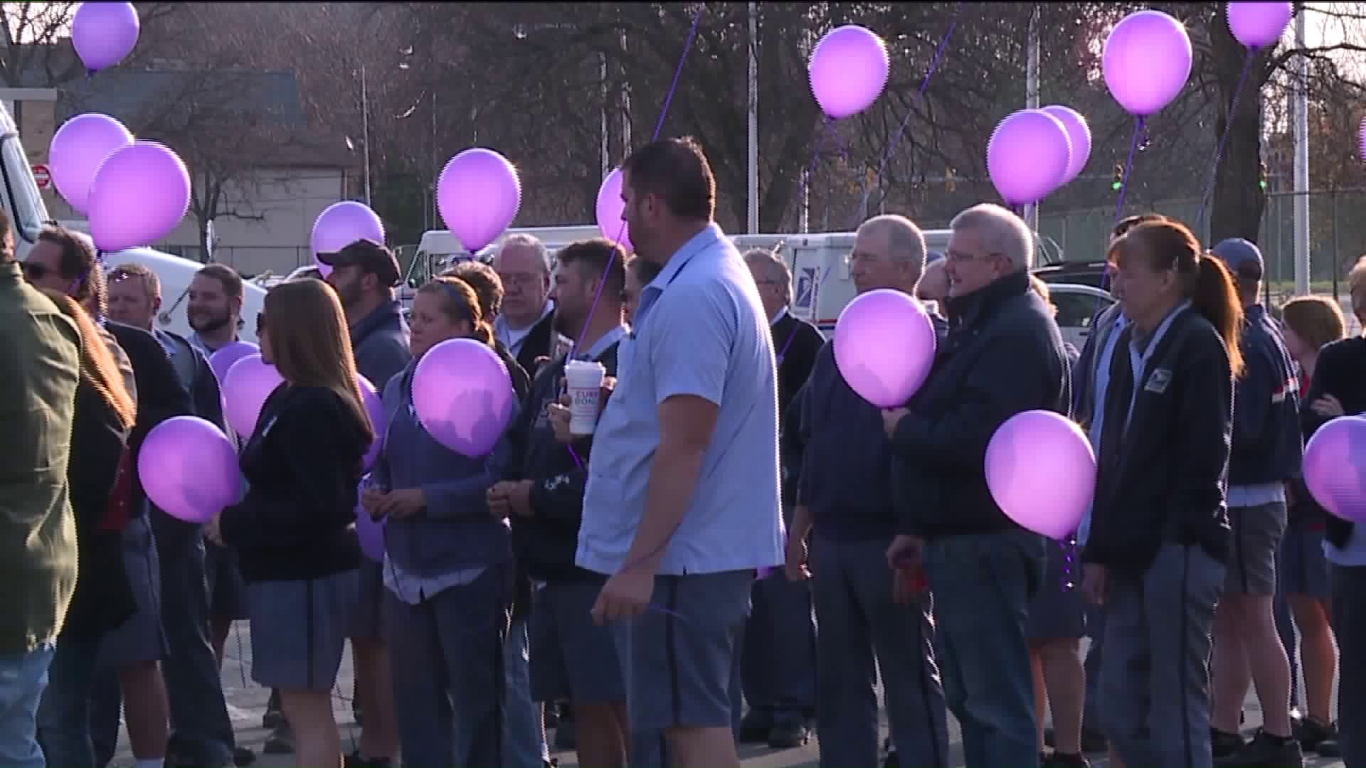 Balloons Released in Memory of Mail Carrier Killed in Arson