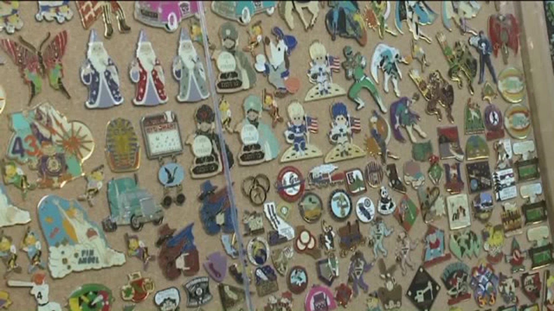 Little League Pin Trader Displays Massive Collection
