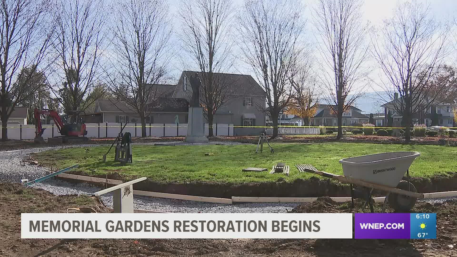 Newswatch 16's Chris Keating shows us how work is progressing on sprucing up the Memorial Gardens in Montoursville.