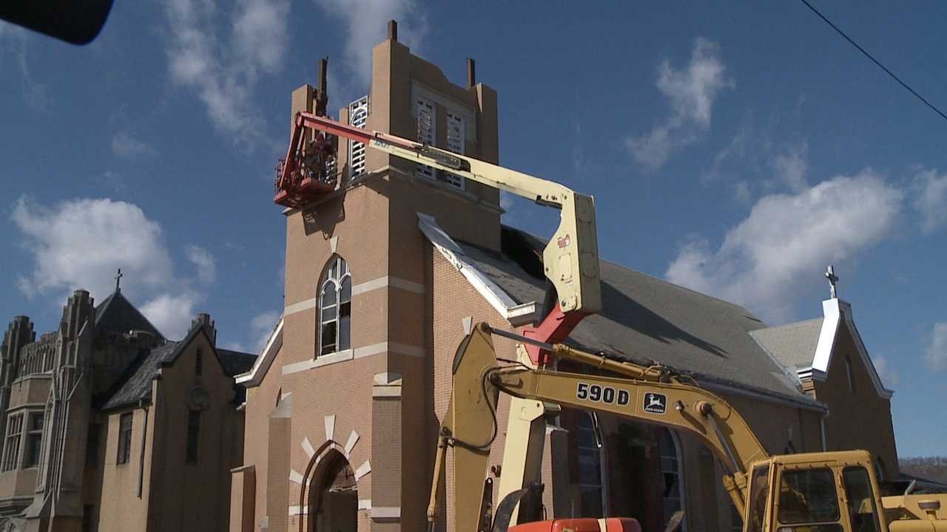 Lansford Church, School Demolished
