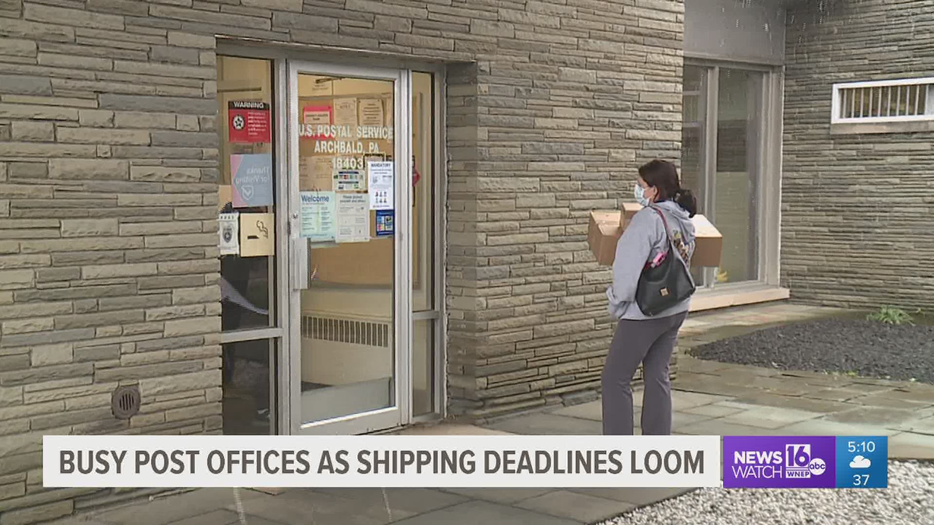 We found long lines at post offices in Lackawanna County as customers were trying to make the deadline and avoid snow predicted for later this week.