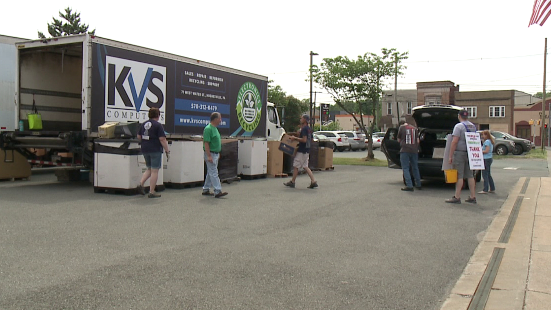 There was no cost for recycling the items, but donations were accepted.