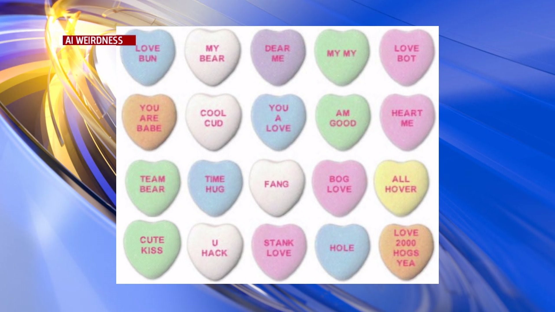 Weird and Endearing Candy Heart Messages Generated by Neural Network System