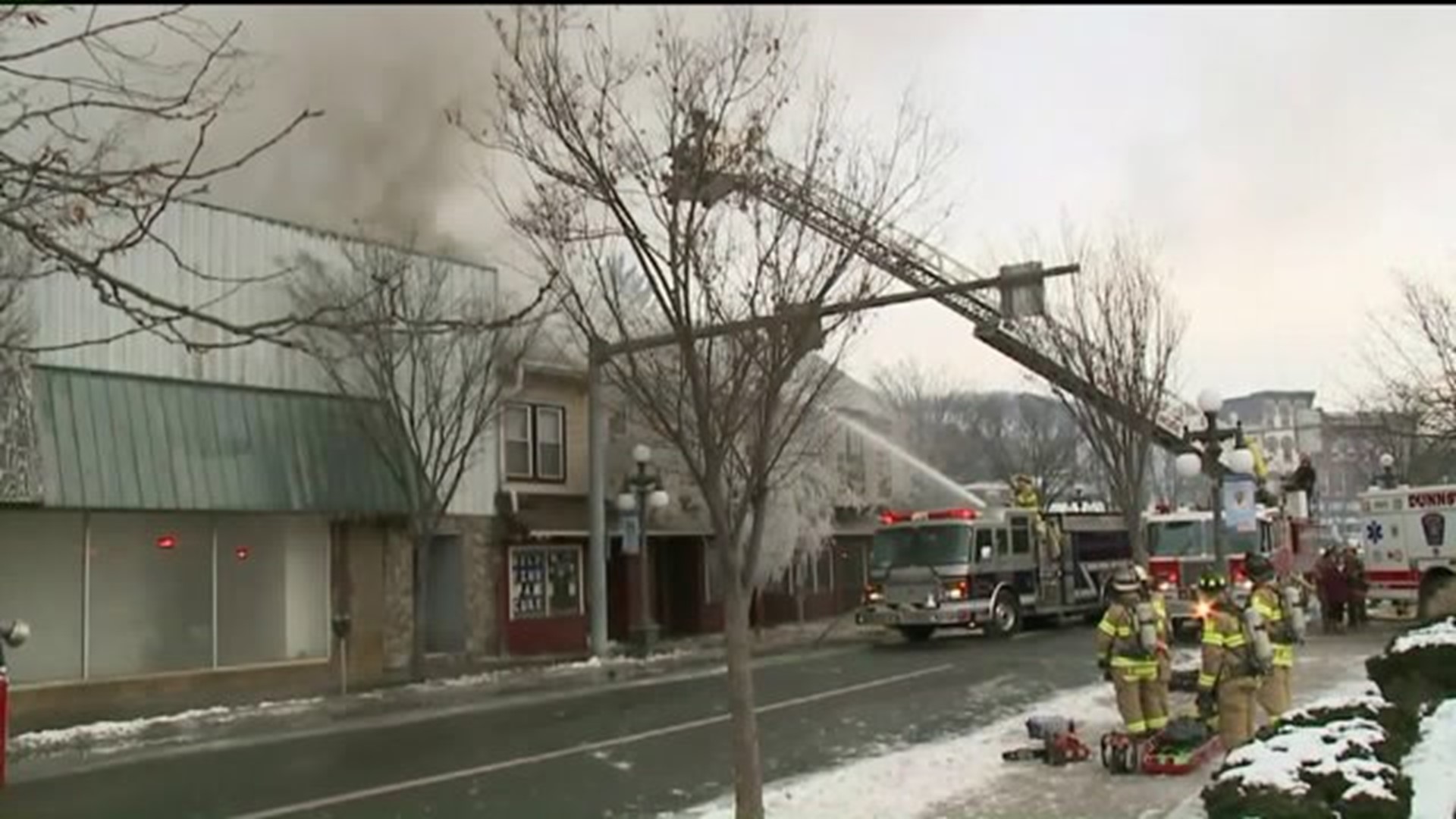 Buildings Burn in Lock Haven