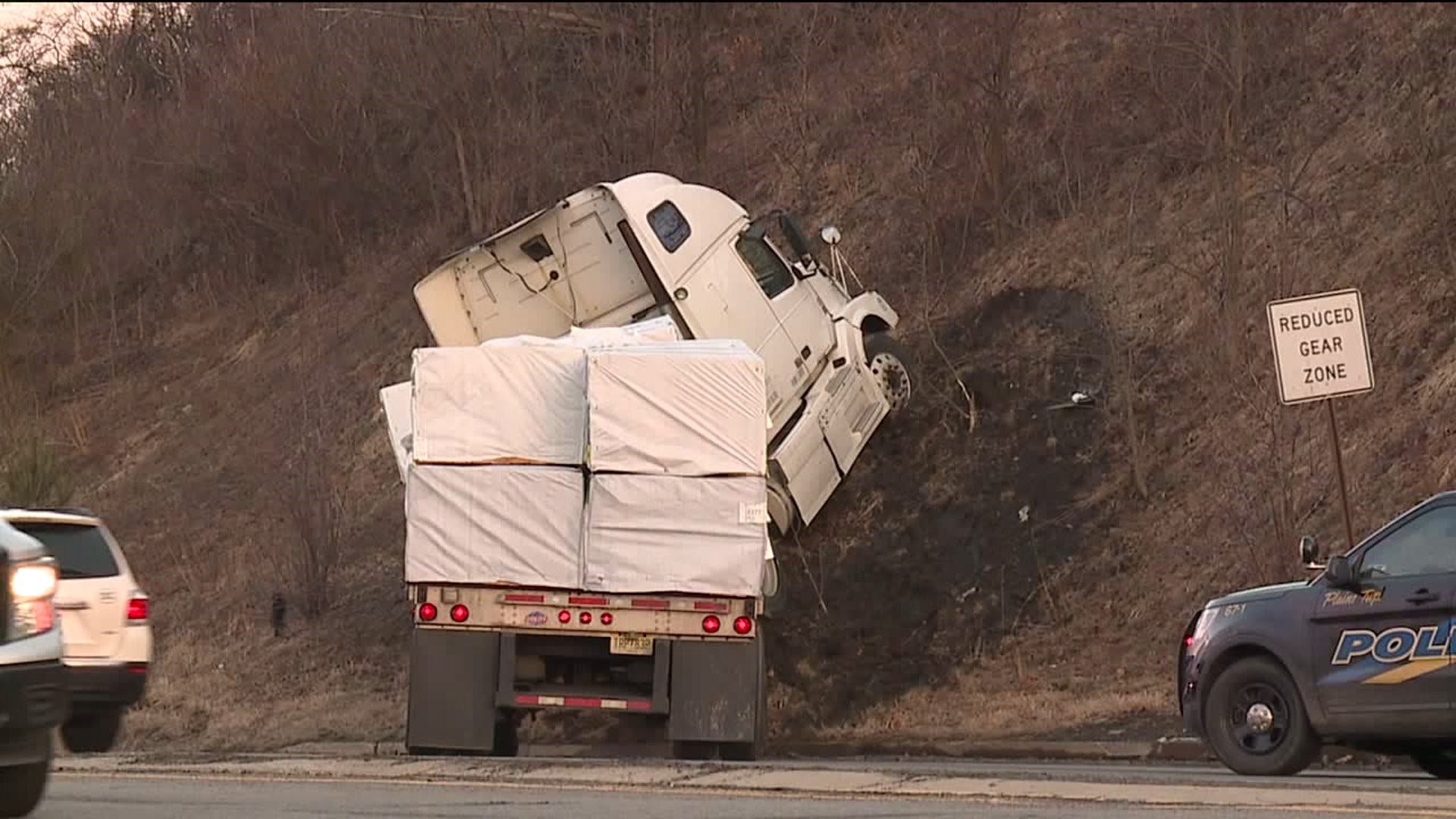 Big Rig Crash Slows Traffic in Luzerne County
