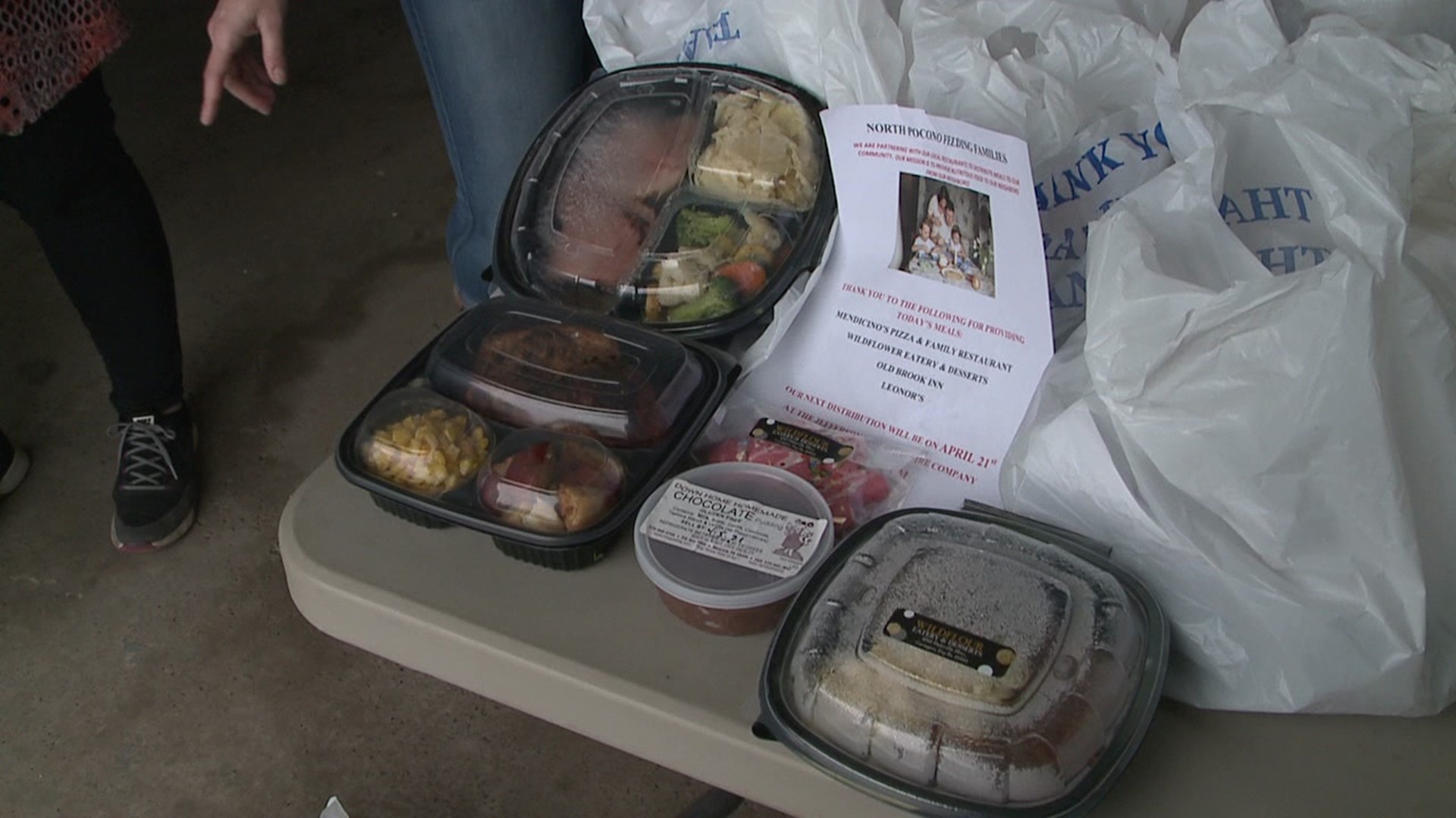 Several restaurants provided the meal for free at the Covington Independent Fire Company.