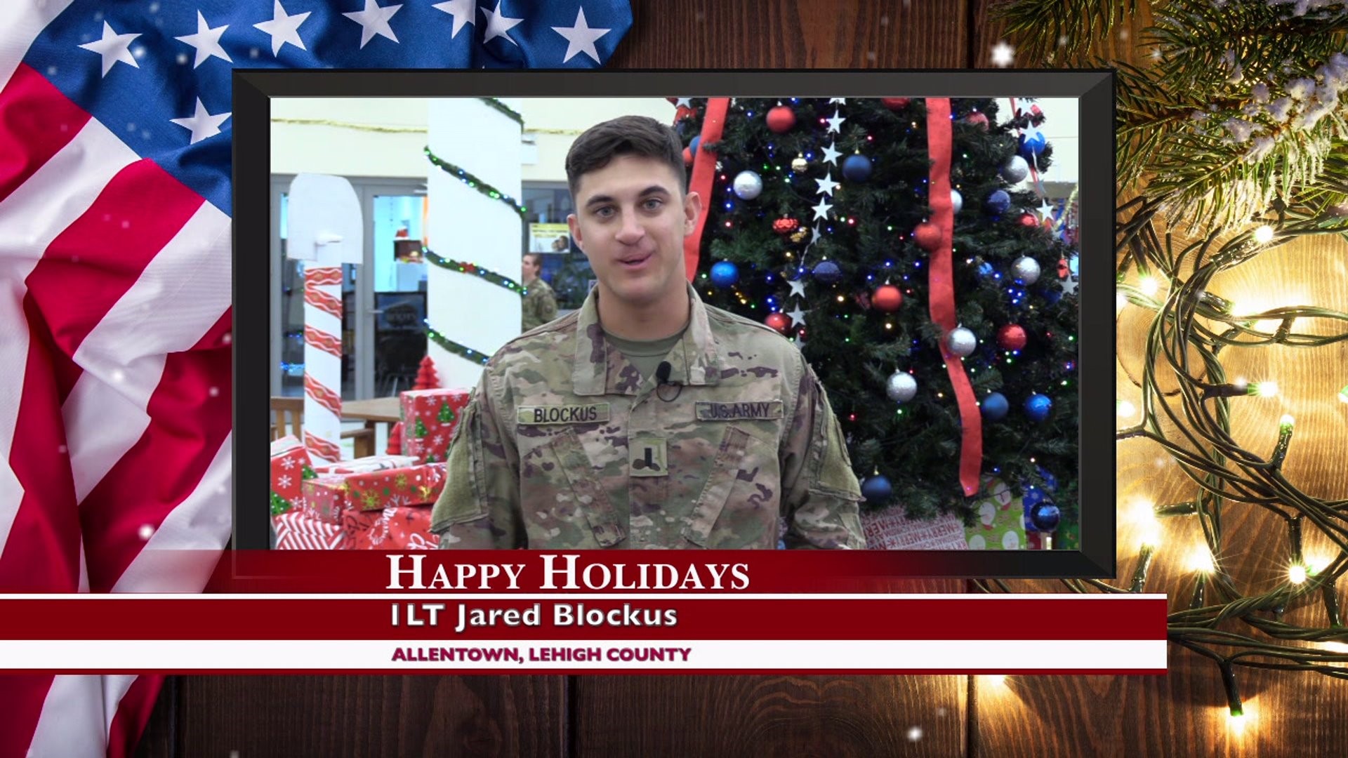 Military Holiday Greeting 2018: 1LT Jared Blockus