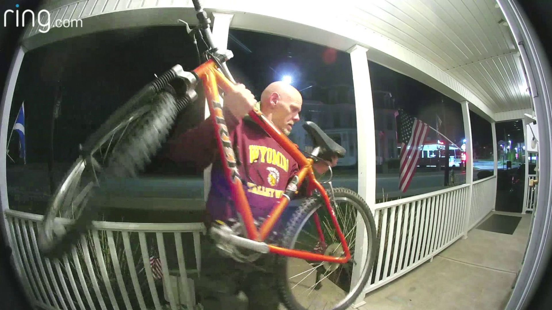 Police are looking for the person who stole a bike off a porch in Luzerne County.
