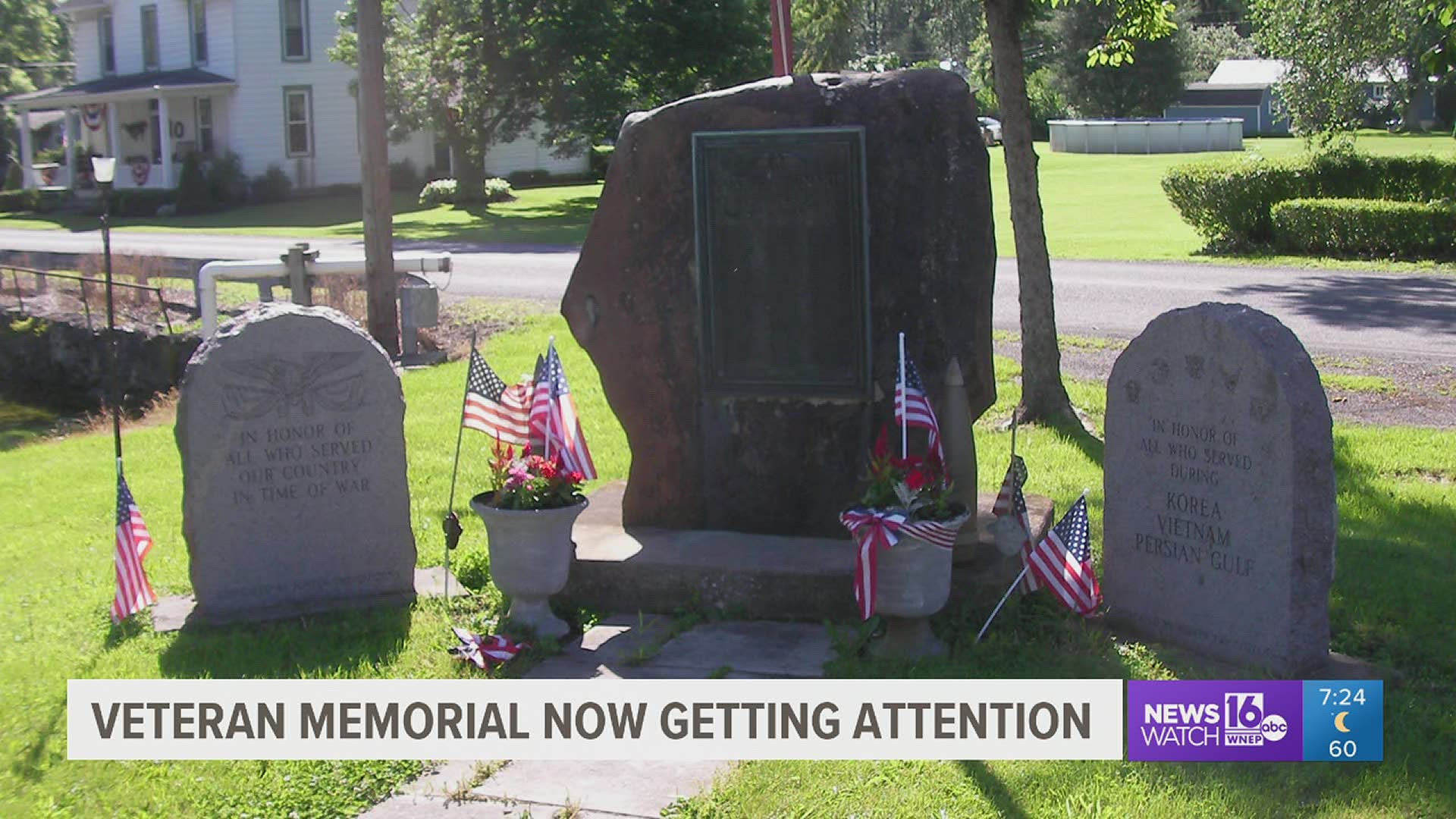 A new veteran memorial is on display in Porter Township.