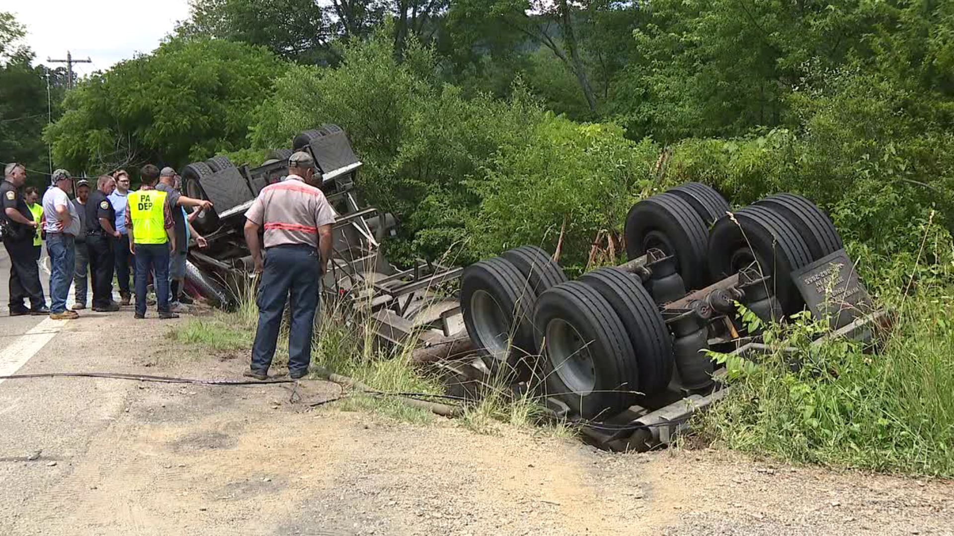 The crash happened around 8 a.m. on Monday.