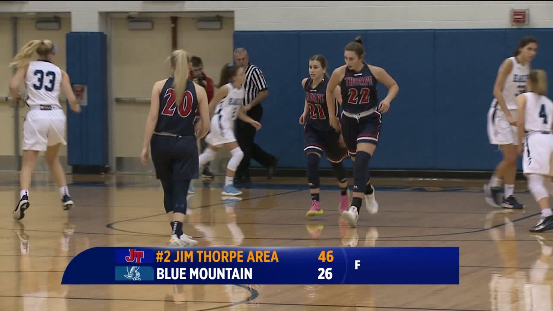 Jim Thorpe Area vs Blue Mountain girls basketball