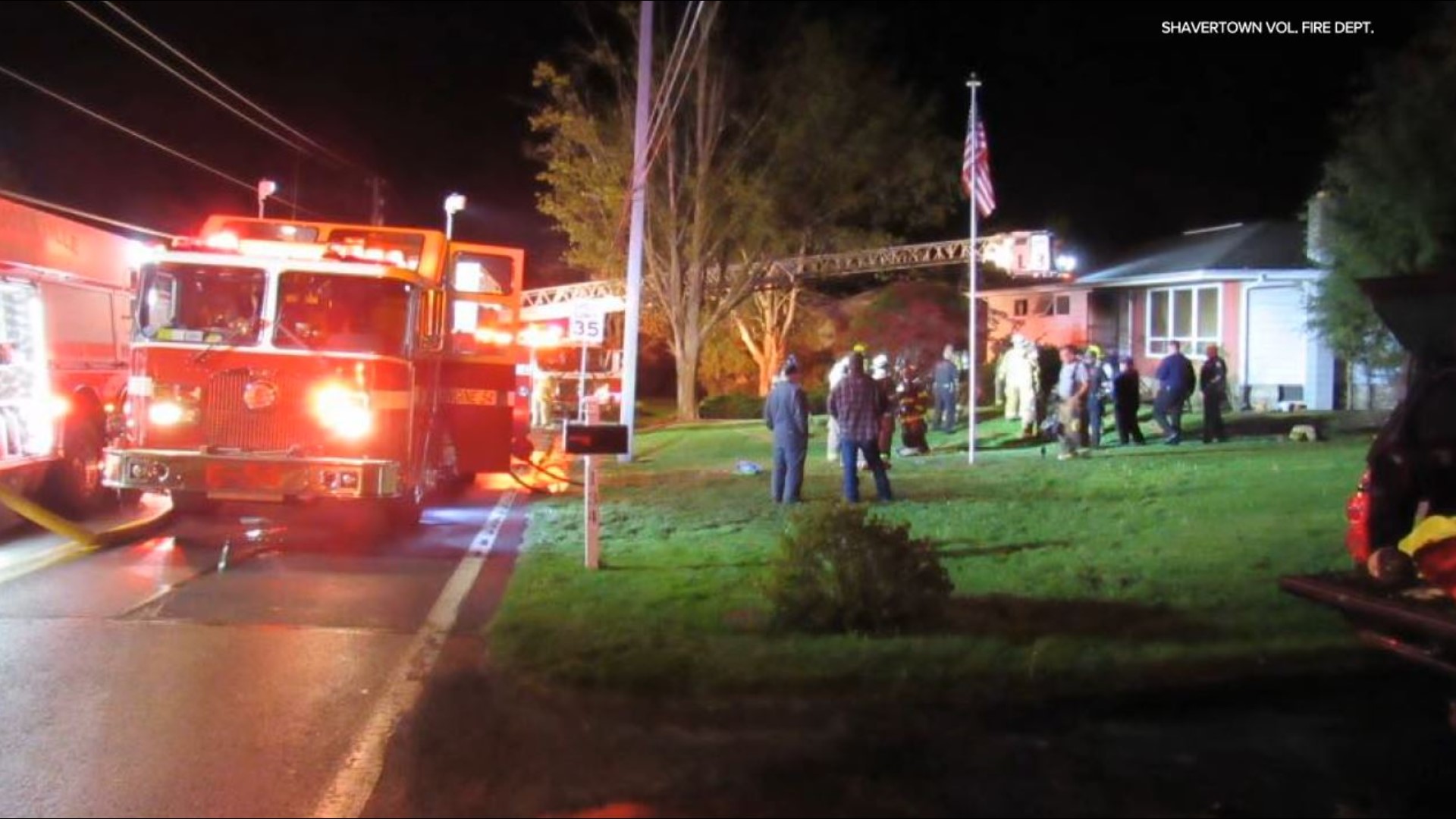 One person was taken to the hospital after a fire in Luzerne County.