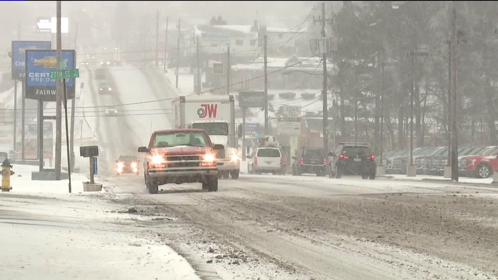 Hazleton Residents Head Out into the Storm