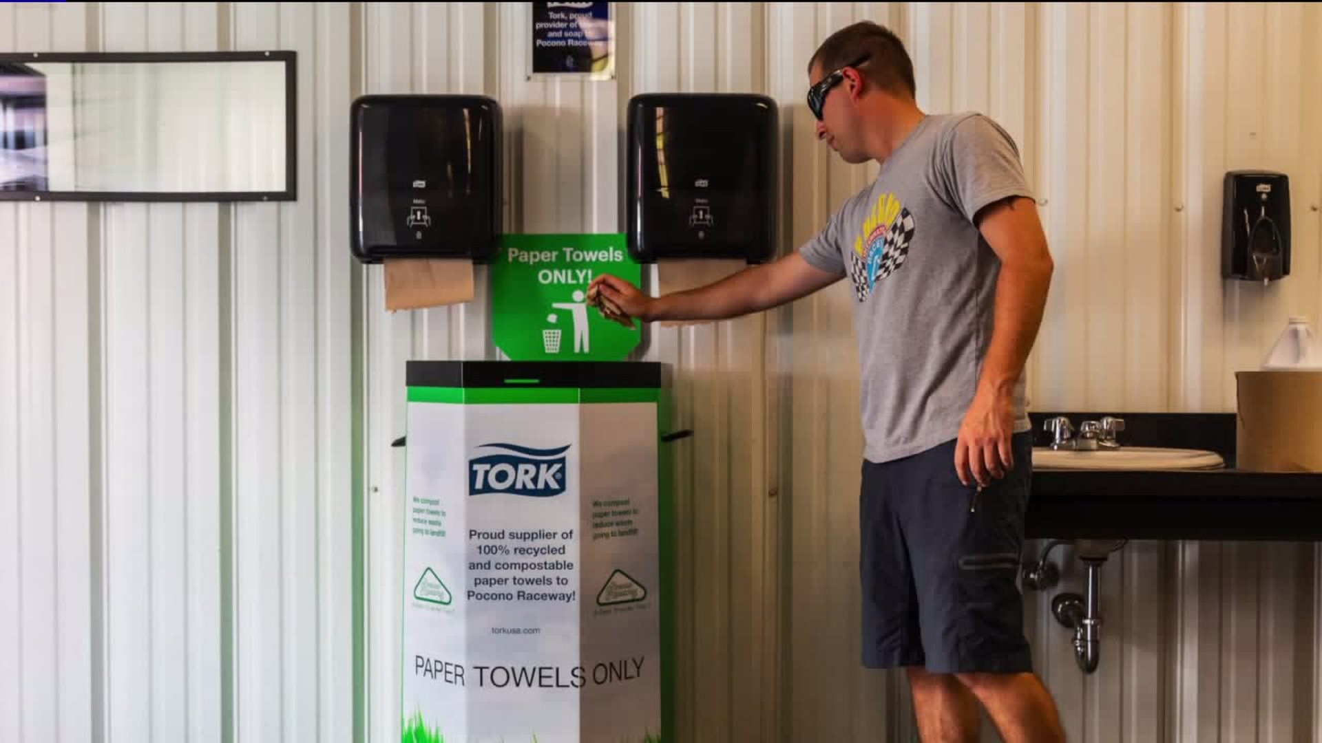 Power To Save: Composting Paper Towels at Pocono Raceway
