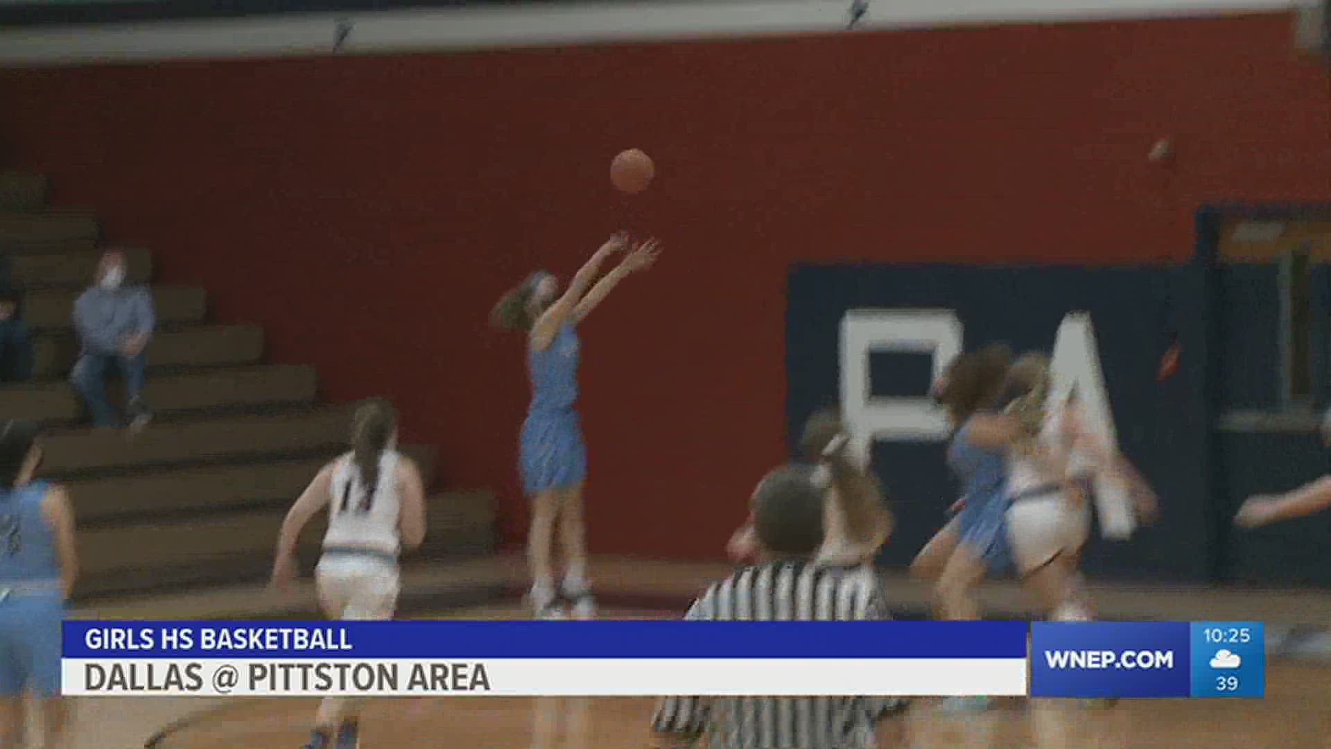 Dallas defeats Pittston Area 64-53 in girls HS basketball