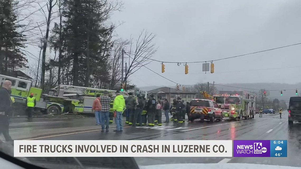 Fire trucks collide on Route 309 in Luzerne County | wnep.com