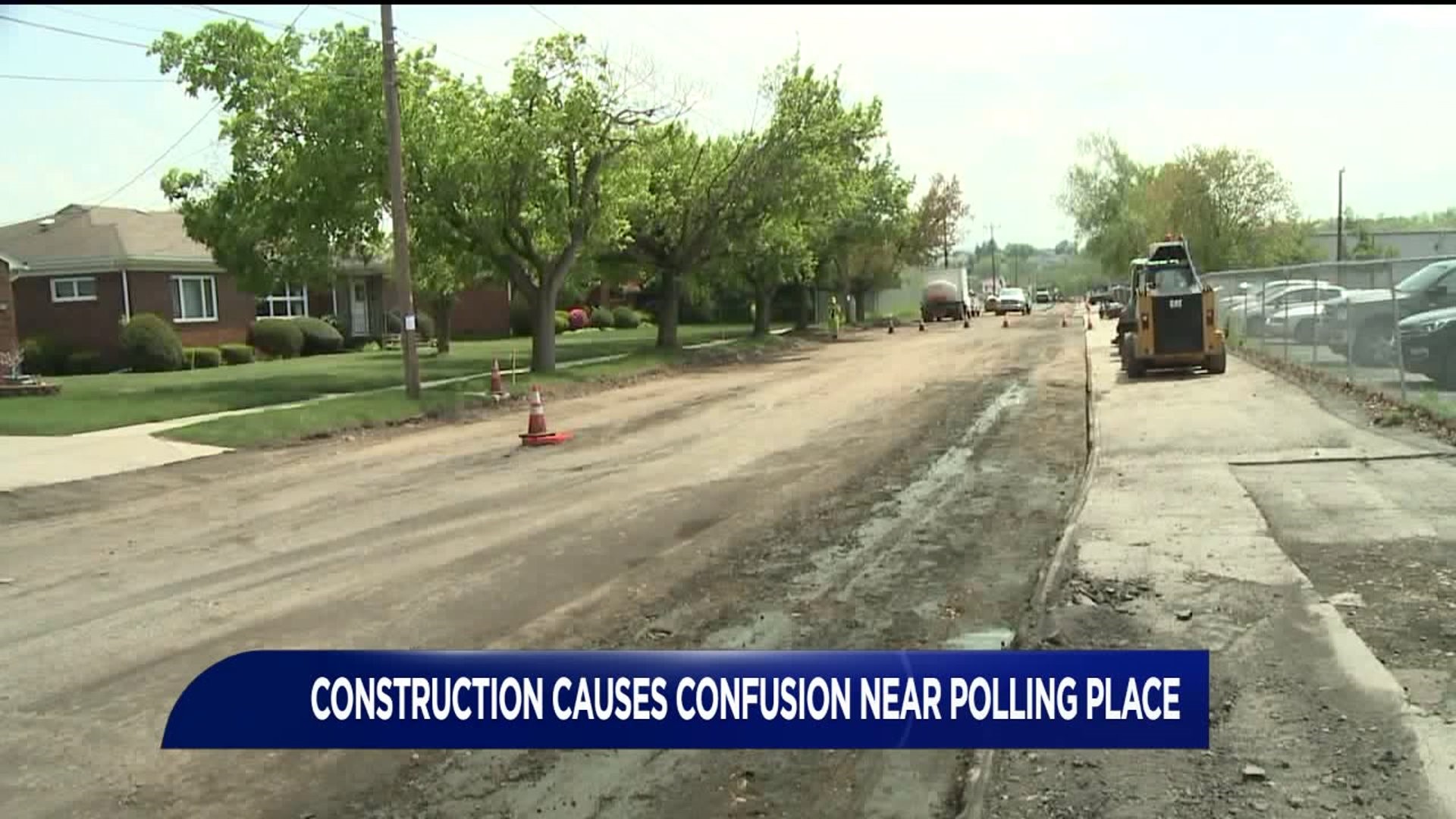 Construction Causes Confusion near Polling Place