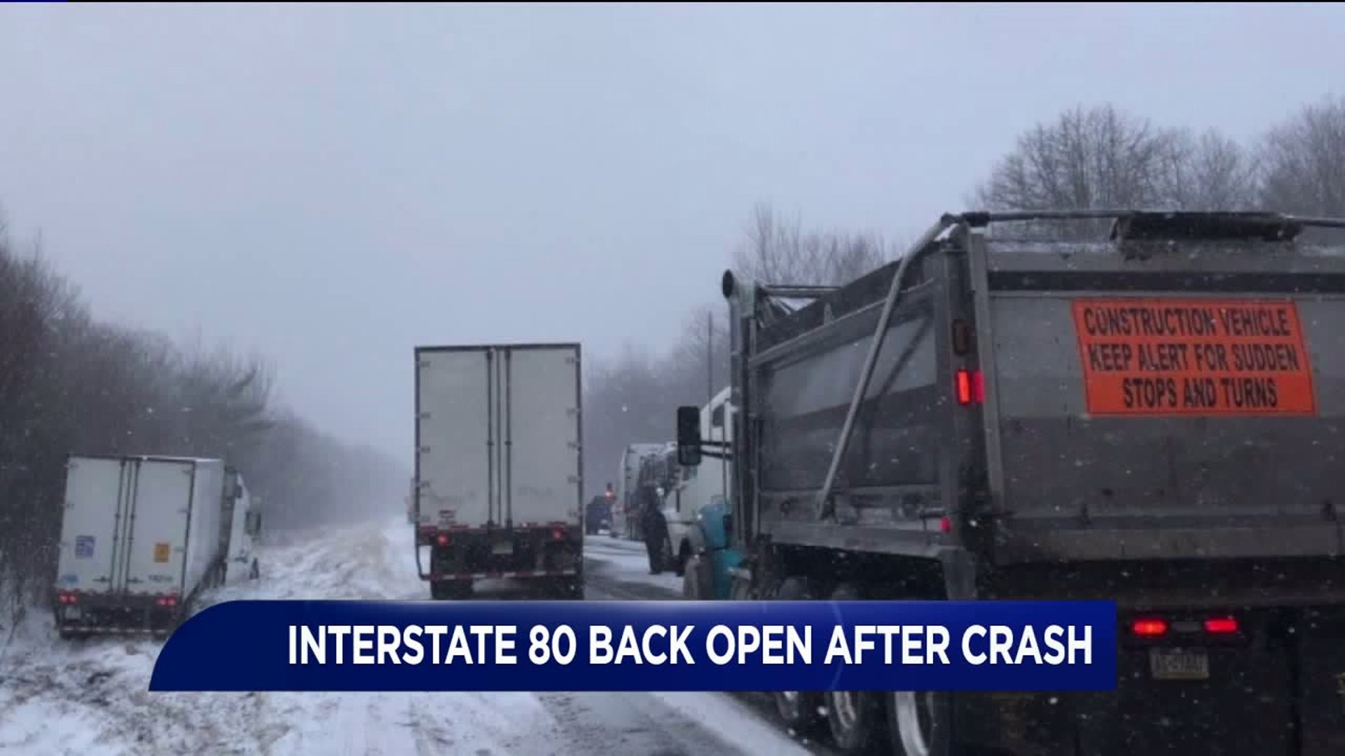 Interstate 80 in Monroe County Reopen After Crash