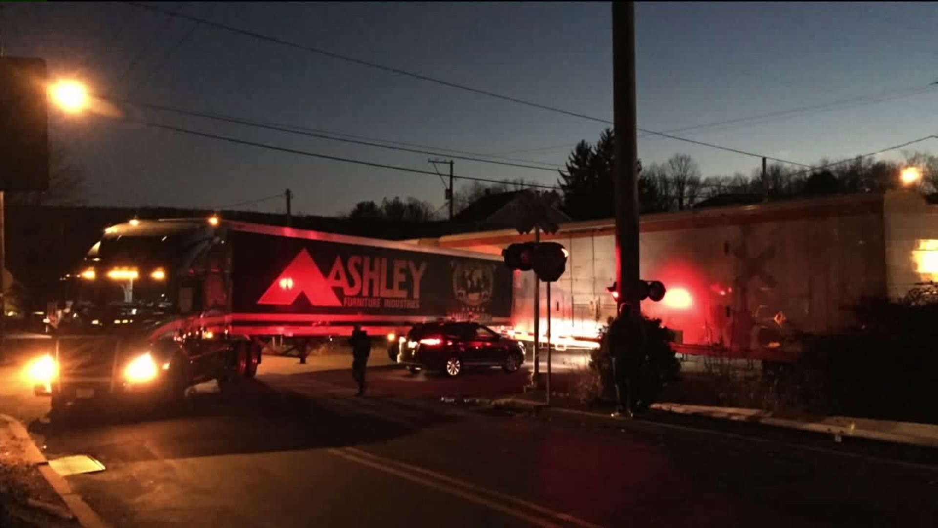 Tractor Trailer, Train Crash in Schuylkill County