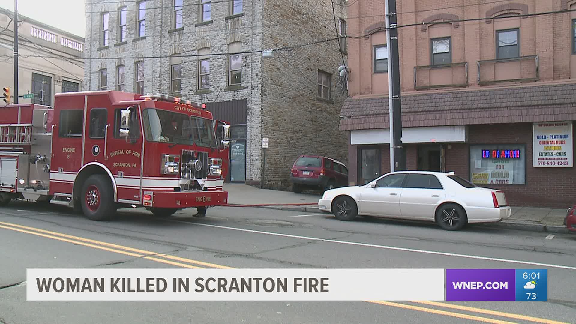 A woman was killed in an early morning fire in Scranton's north end. Two dozen other people are now without a place to stay.