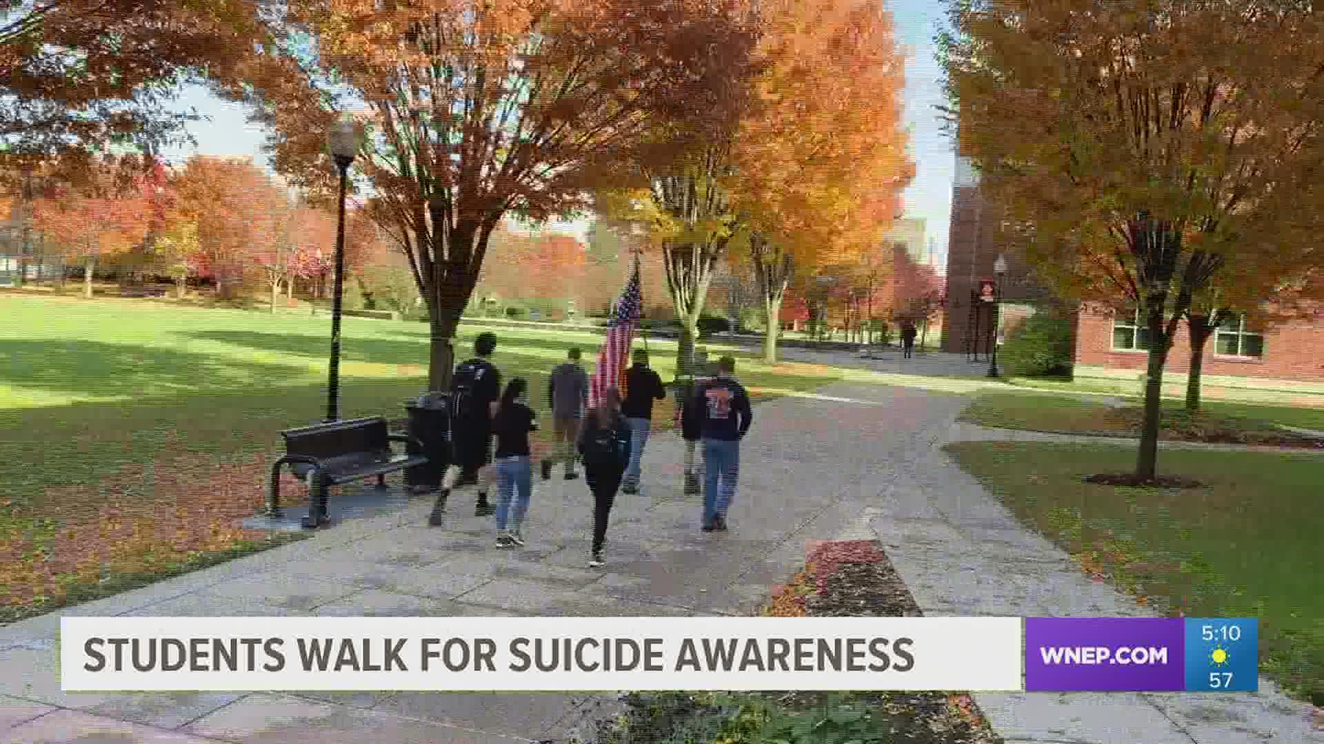 It's estimated that 22 veterans die by suicide each day. Some students at Bloomsburg University want to raise awareness about this topic.