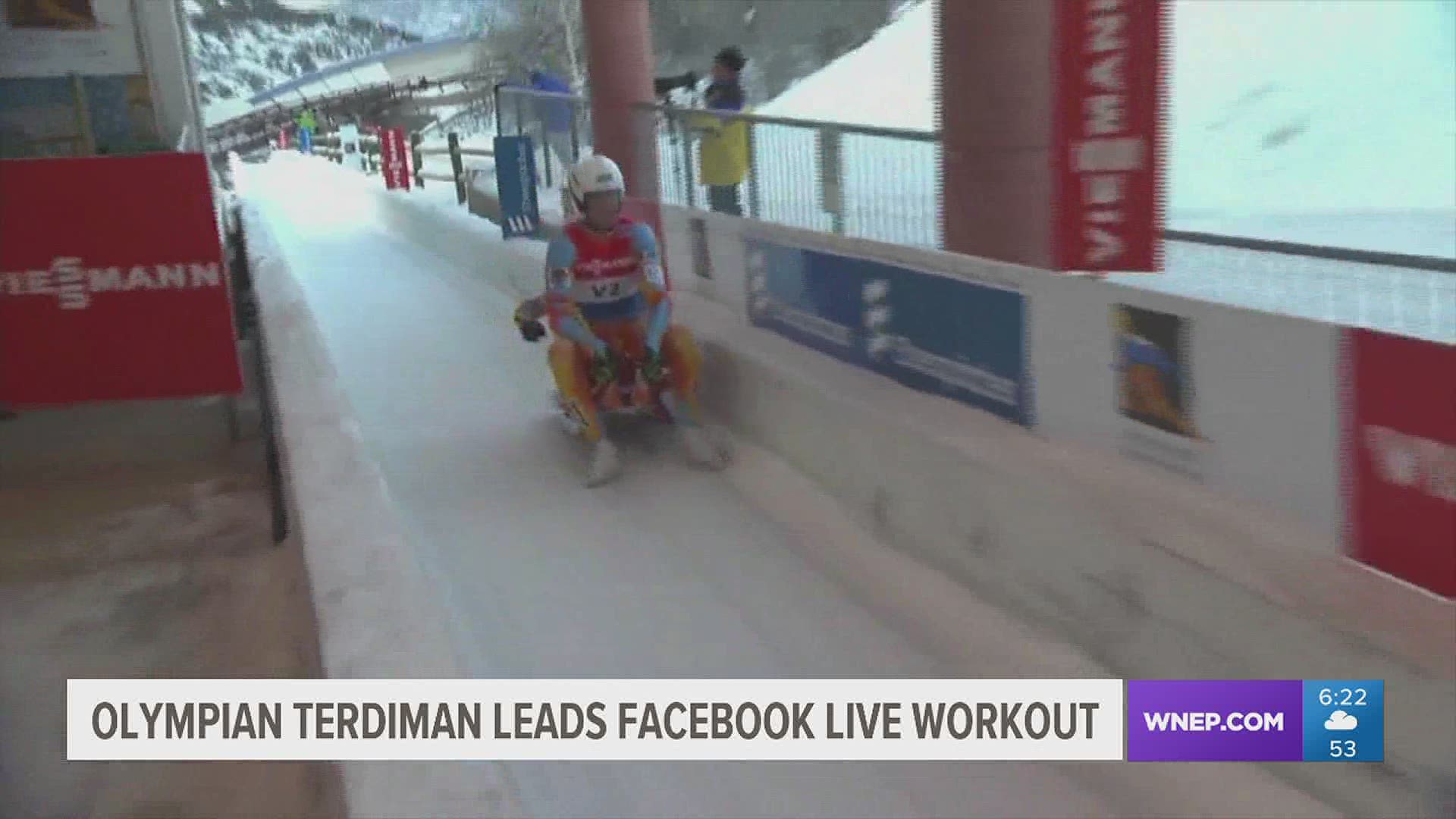 U.S. Olympian Jayson Terdiman of Berwick has workouts during quarantine.