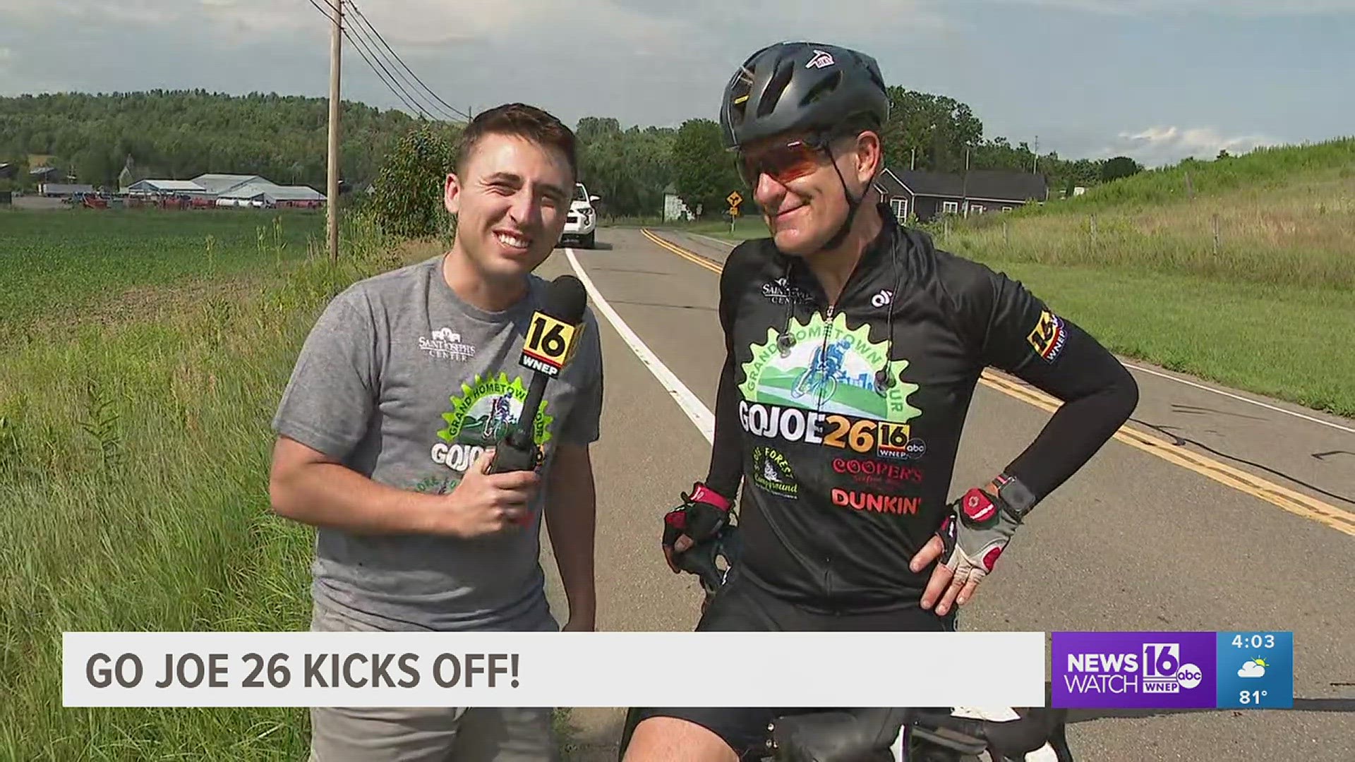 Newswatch 16's Chris Keating checks in with Joe Snedeker during his ride through Bradford County.