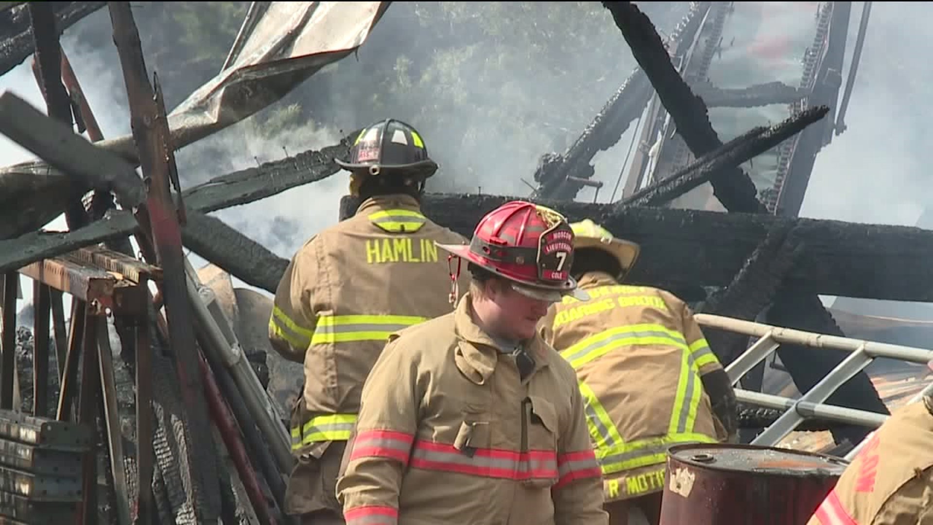 Flames Destroy Barn in Lackawanna County