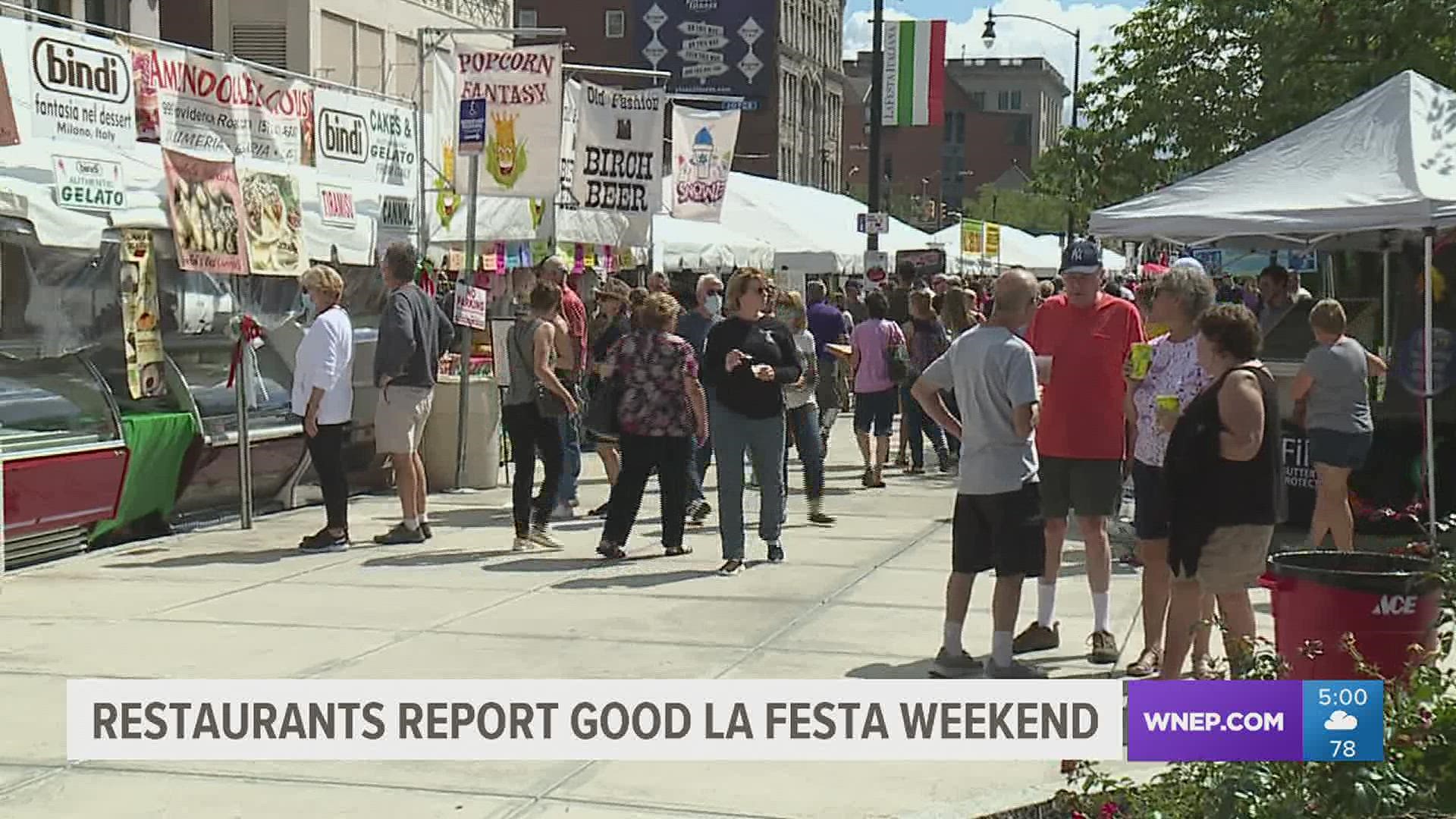 The annual food festival supports dozens of restaurants that were happy to see it return this year after the year they've had.
