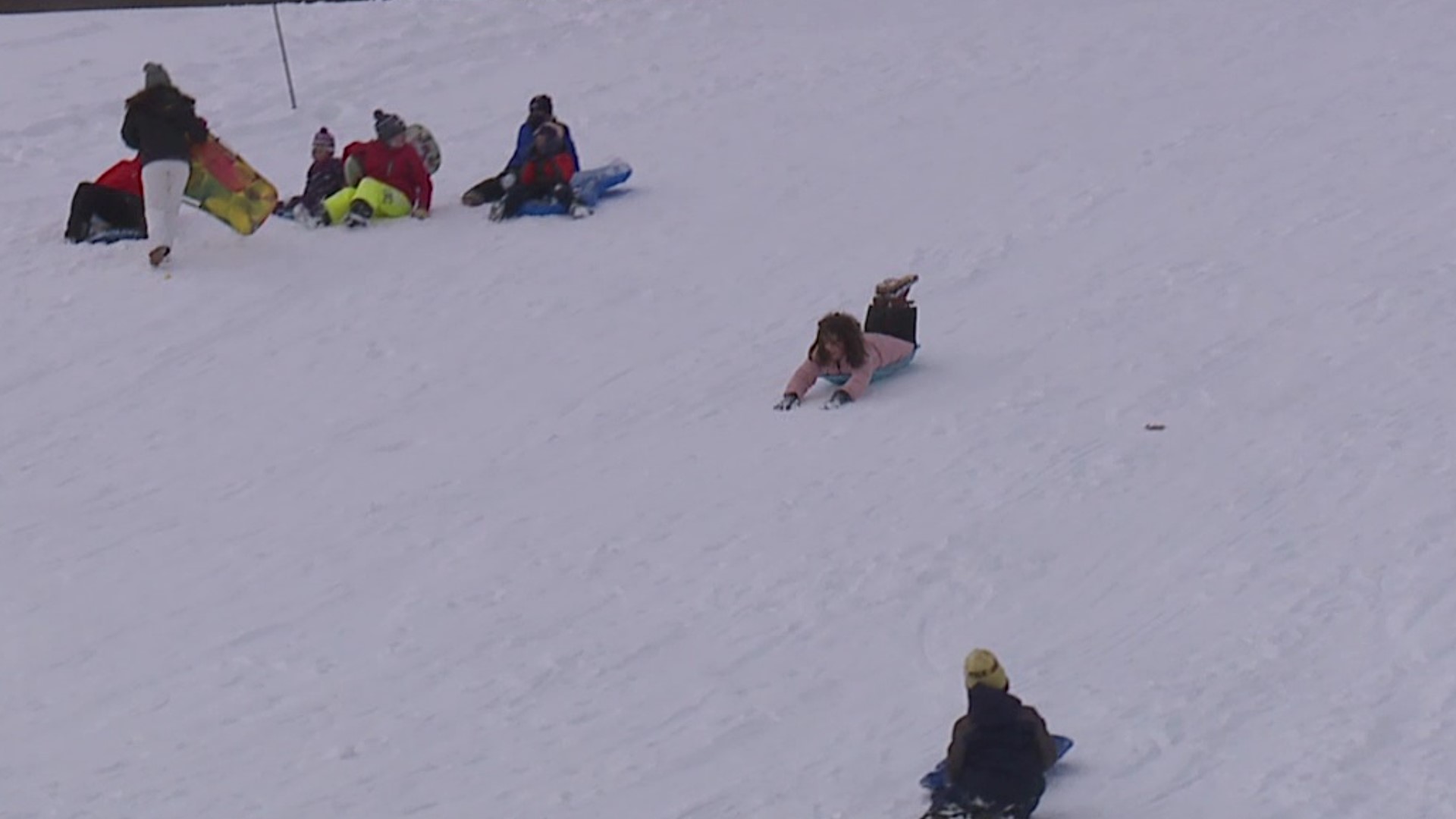 Now that the snow has finally stopped, it's time for kids to get outside and start enjoying it. We found plenty of children doing just that at McDade Park.