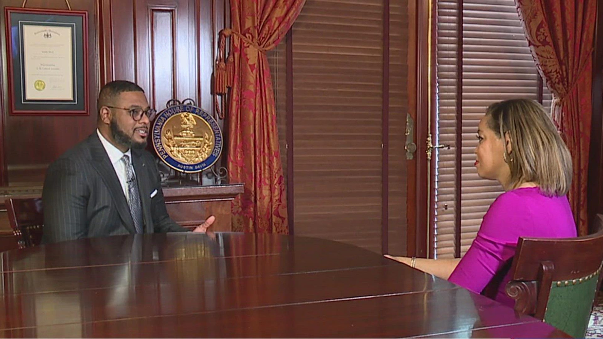 PA's new lt. governor has already made a name for himself in politics. Newswatch 16's Lisa Washington went to Harrisburg to talk to Austin Davis about his new role.