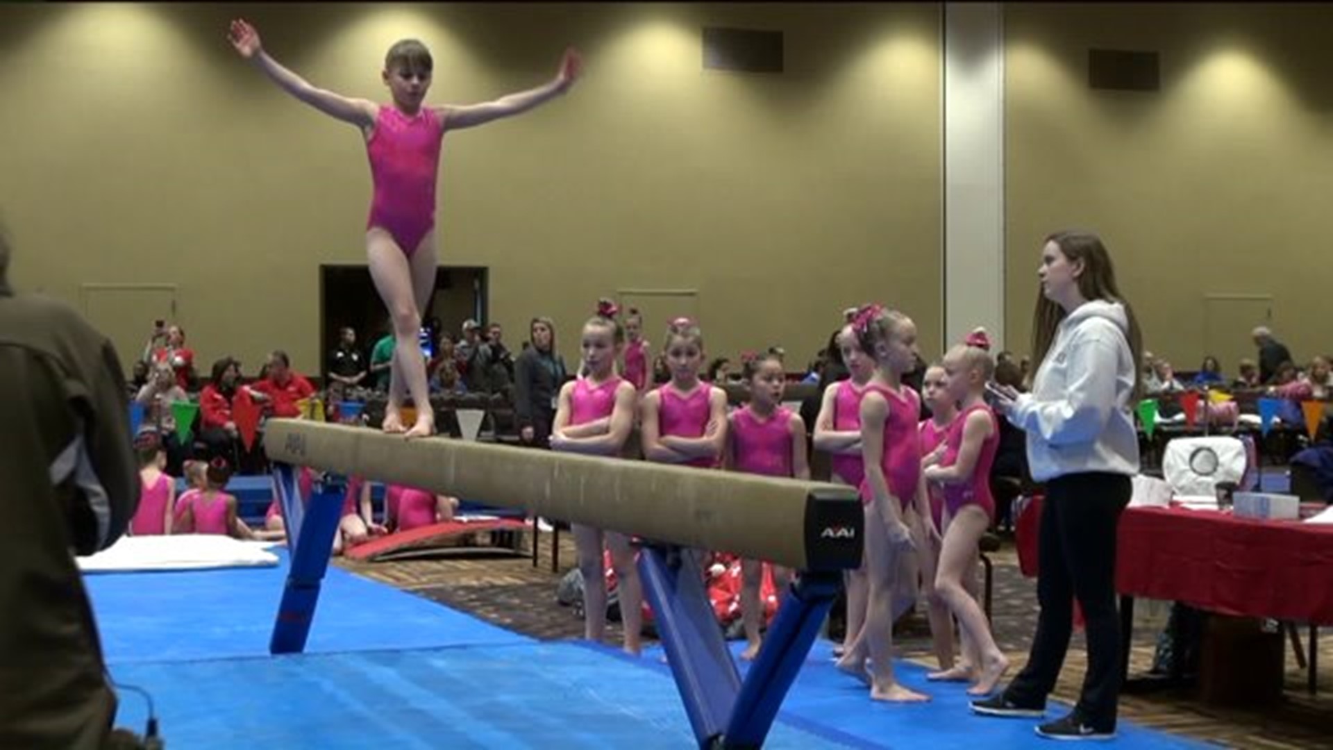 Gymnasts Compete in the Poconos
