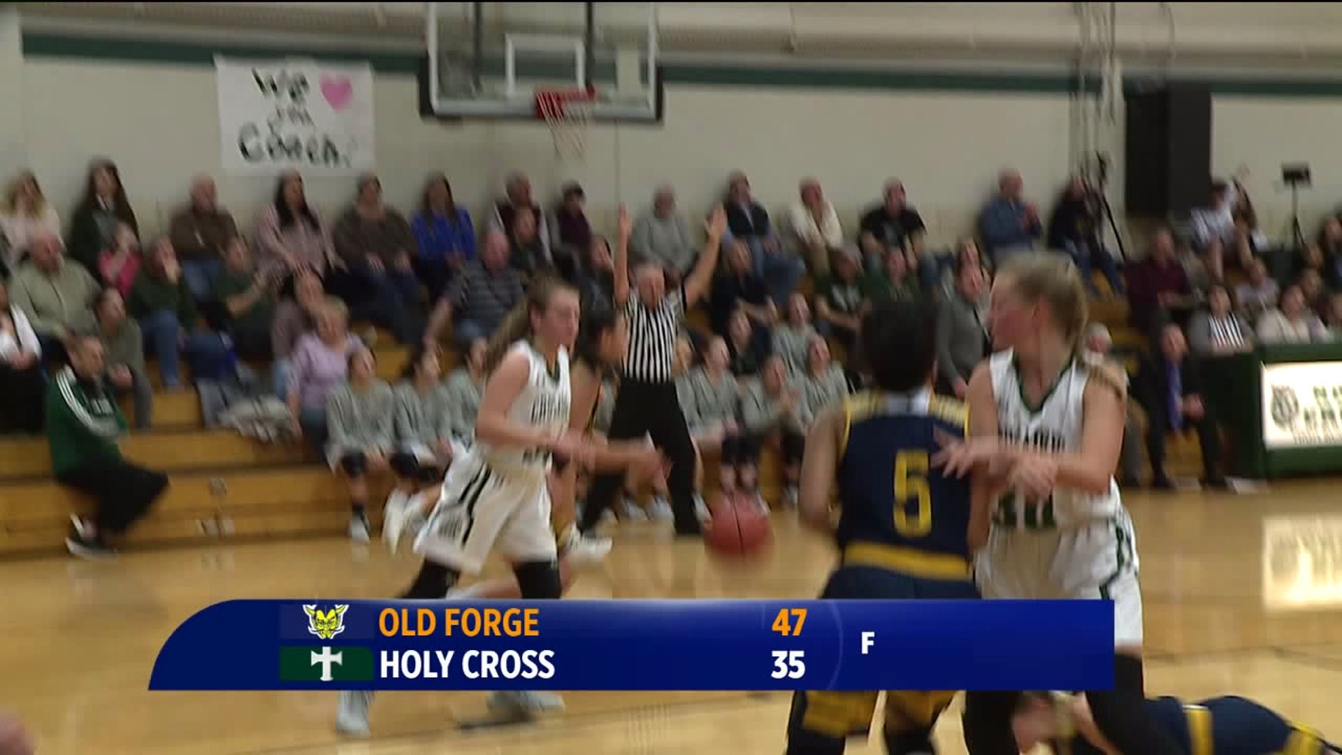Old Forge vs Holy Cross girls basketball
