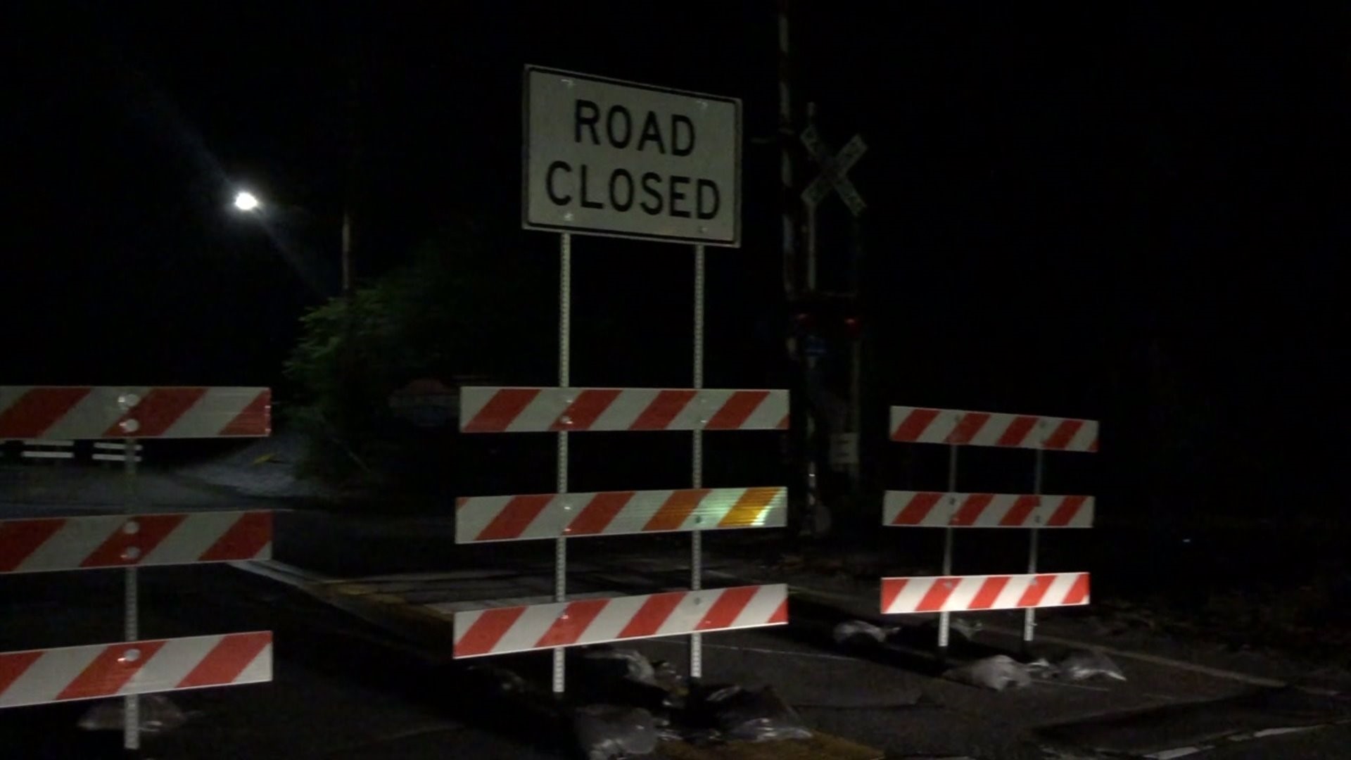 Road Closed for Railroad Work in Old Forge