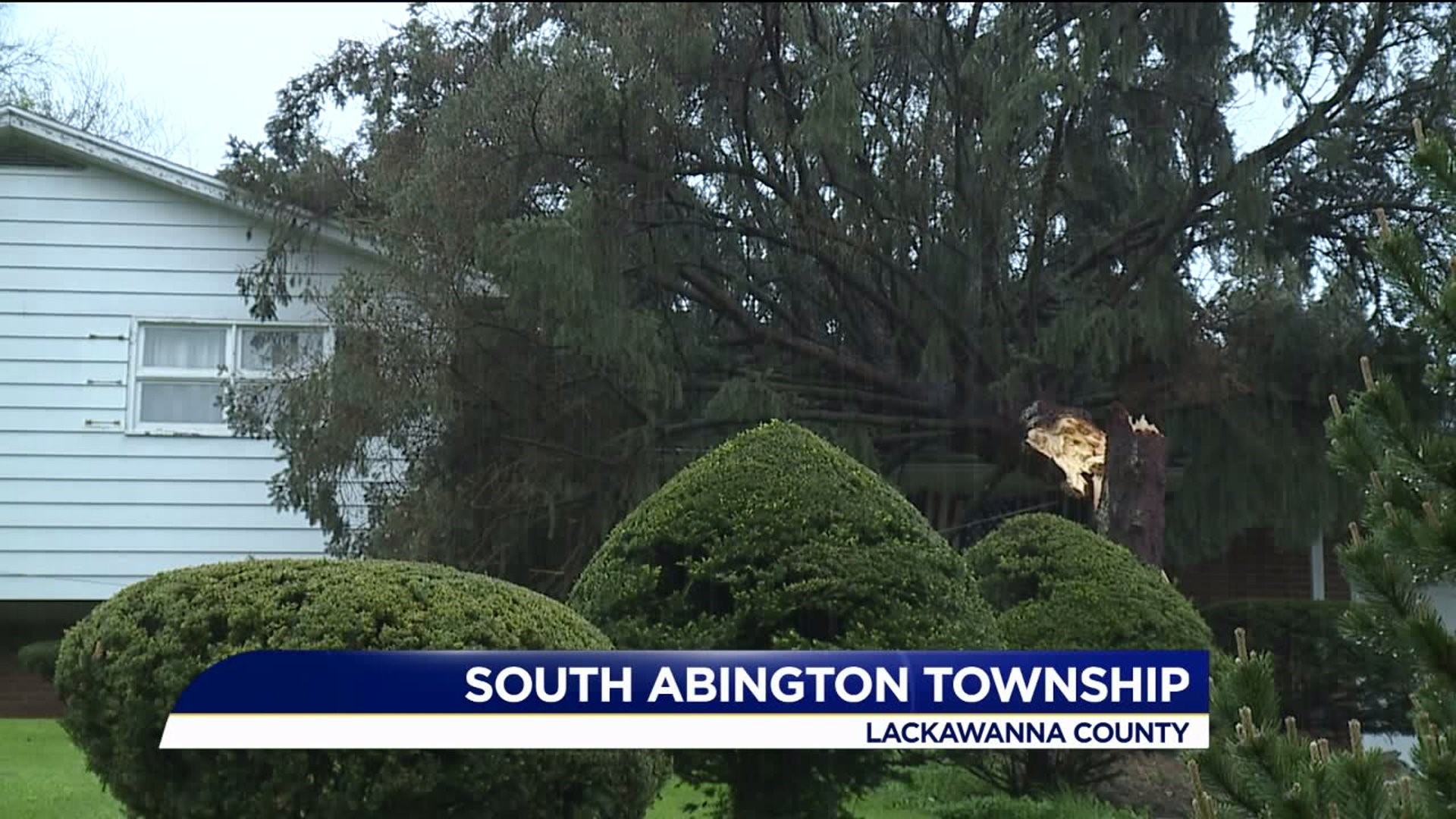 Man Injured After Tree Hits Home, Storm Damage in Lackawanna County