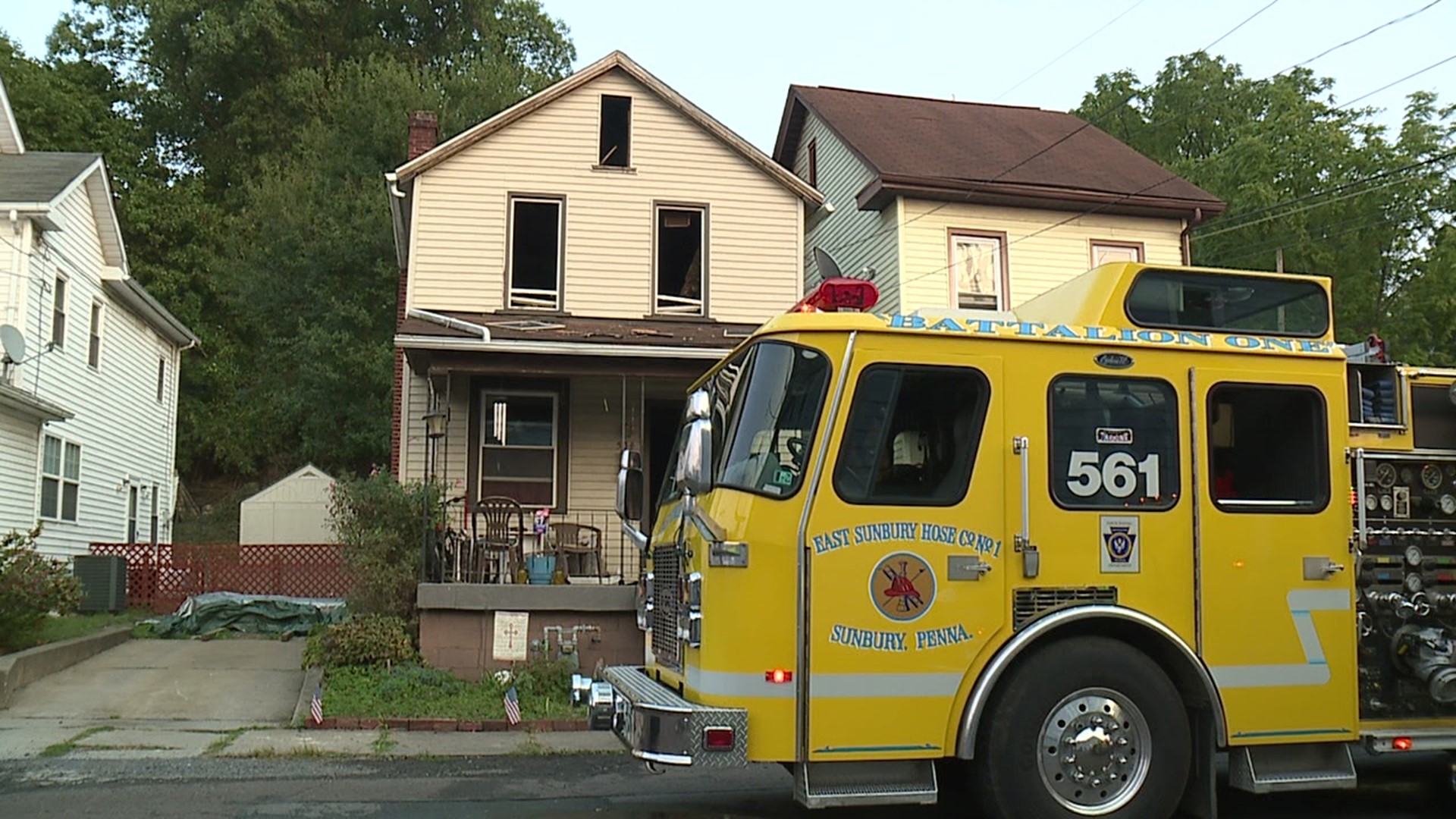 Fire officials believe flames started on the second floor around 4 p.m.