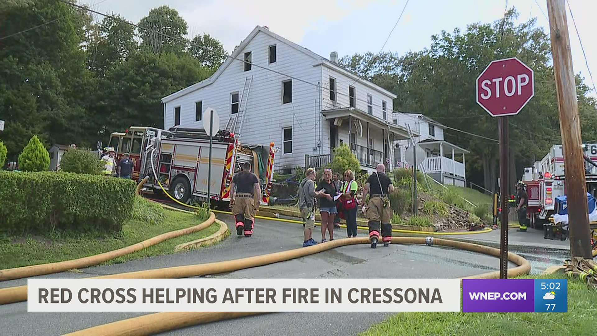 A fire forced a family from their home Monday afternoon in Schuylkill County.