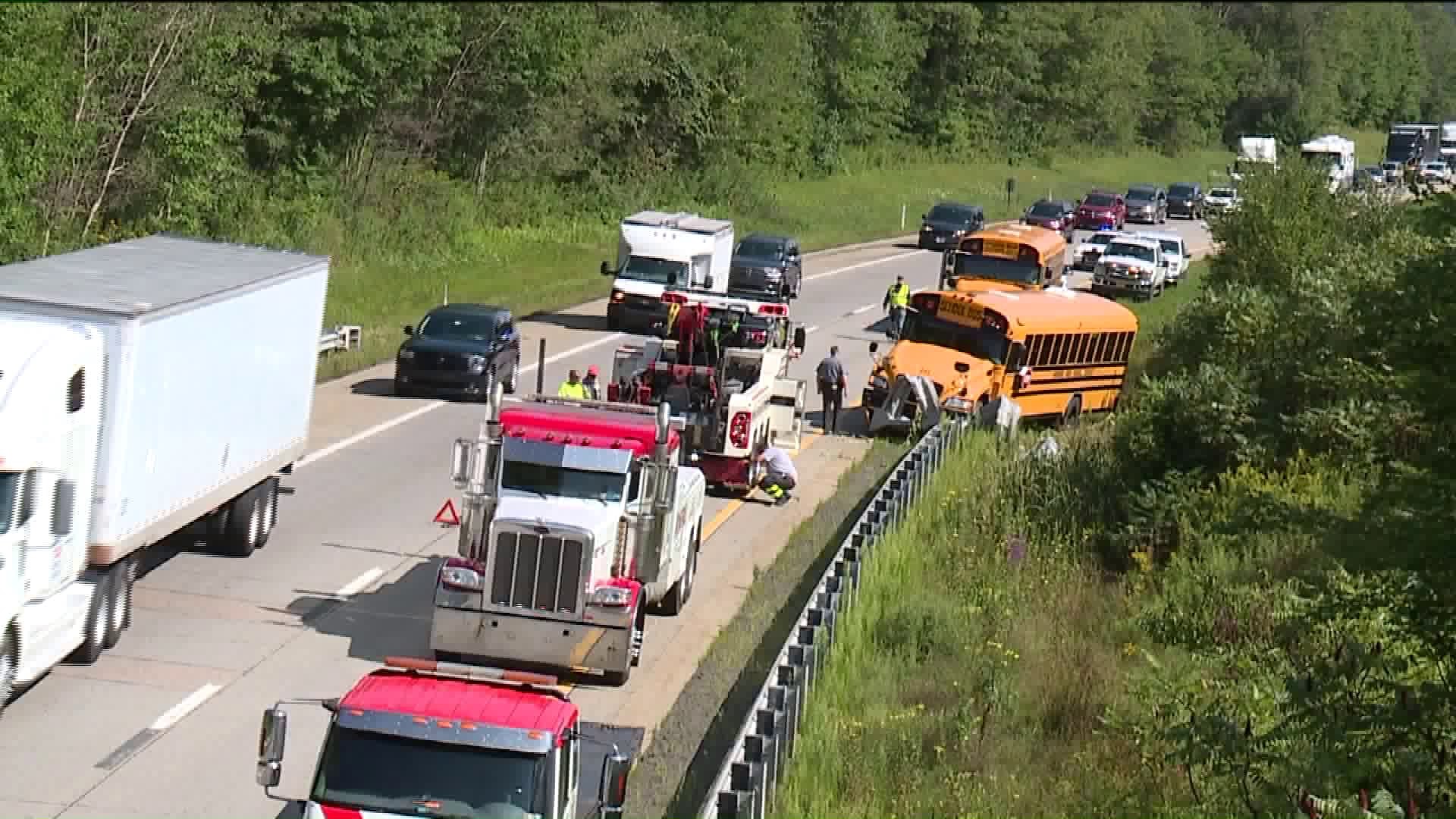 School Bus Crash Slows Interstate 81 Traffic