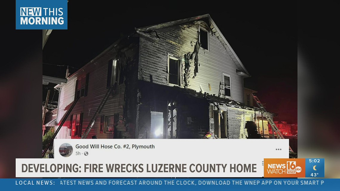 Fire wrecks home in Luzerne County | wnep.com
