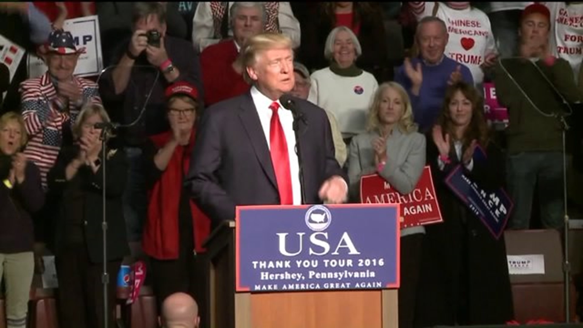 Trump Makes Stop in Hershey for Thank You Tour